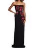 Rene Ruiz Collection Women's Embroidered Floral Crepe Strapless Column Gown - 2