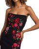 Rene Ruiz Collection Women's Embroidered Floral Crepe Strapless Column Gown - 6