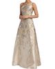 Rene Ruiz Collection Women's Floral Metallic Brocade One-Shoulder Gown - 2