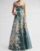Rene Ruiz Collection Women's Floral Strapless Sweetheart Gown - 2