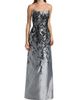 Rene Ruiz Collection Women's Gathered Brocade Strapless A-Line Gown - 3