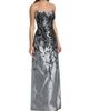 Rene Ruiz Collection Women's Gathered Brocade Strapless A-Line Gown - 4