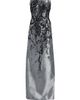Rene Ruiz Collection Women's Gathered Brocade Strapless A-Line Gown - 8