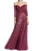 Rene Ruiz Collection Women's Metallic Embroidered Tulle Gown - 2