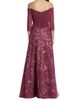 Rene Ruiz Collection Women's Metallic Embroidered Tulle Gown - 5