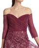 Rene Ruiz Collection Women's Metallic Embroidered Tulle Gown - 6