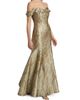 Rene Ruiz Collection Women's Metallic Jacquard Off-the-Shoulder Mermaid Gown - 3