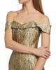 Rene Ruiz Collection Women's Metallic Jacquard Off-the-Shoulder Mermaid Gown - 6