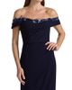 Rene Ruiz Collection Women's Off-The-Shoulder Crepe Gown - 6