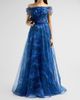 Rene Ruiz Collection Women's Off-The-Shoulder Draped Organza Gown - 2