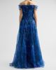 Rene Ruiz Collection Women's Off-The-Shoulder Draped Organza Gown - 3