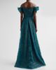 Rene Ruiz Collection Women's Off-the-Shoulder Embroidered Tulle A-Line Gown - 3