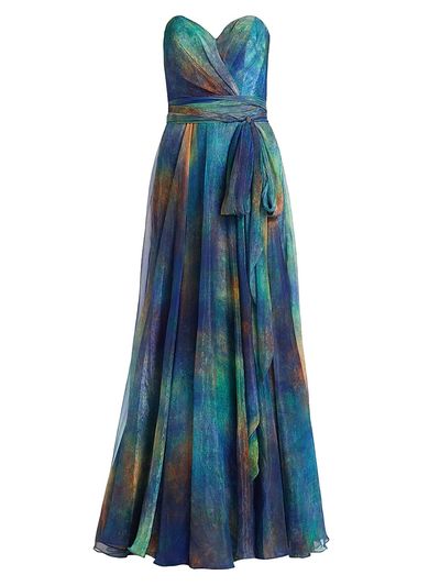 Rene Ruiz Collection Women's Organza Strapless A-Line Gown