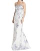 Rene Ruiz Collection Women's Strapless Floral Jacquard Mermaid Gown - 2