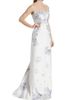 Rene Ruiz Collection Women's Strapless Floral Jacquard Mermaid Gown - 4