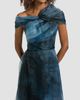 Rene Ruiz Collection Women's Twisted Off-The-Shoulder Organza Gown - 6