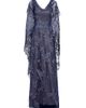 Rene Ruiz Collection Women's V-Neck Lace Cape Gown - 1