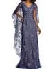 Rene Ruiz Collection Women's V-Neck Lace Cape Gown - 2