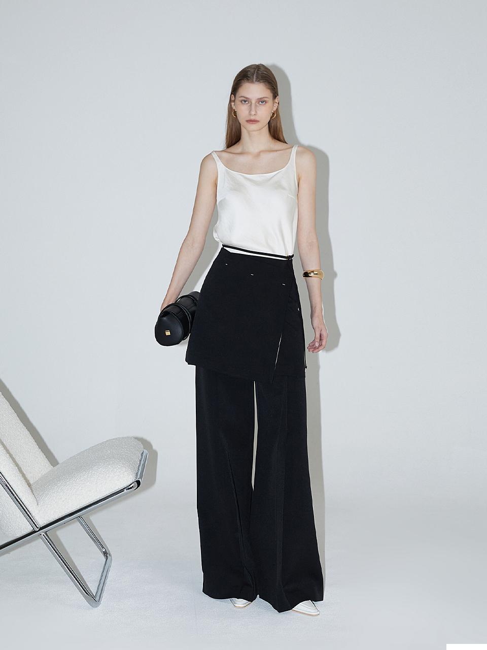 RENEJ Ava Belt Wrap Skirt [Black]