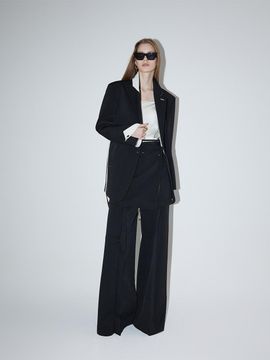 RENEJ Ava Pintuck Wide Pants [BLACK]