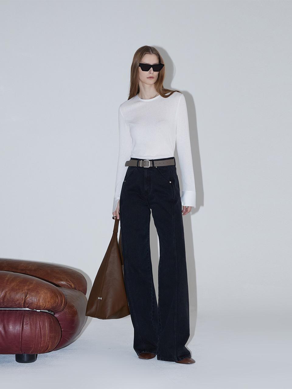 RENEJ Blanc New Denim Pants [BLACK]