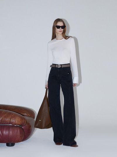RENEJ Blanc New Denim Pants [BLACK]