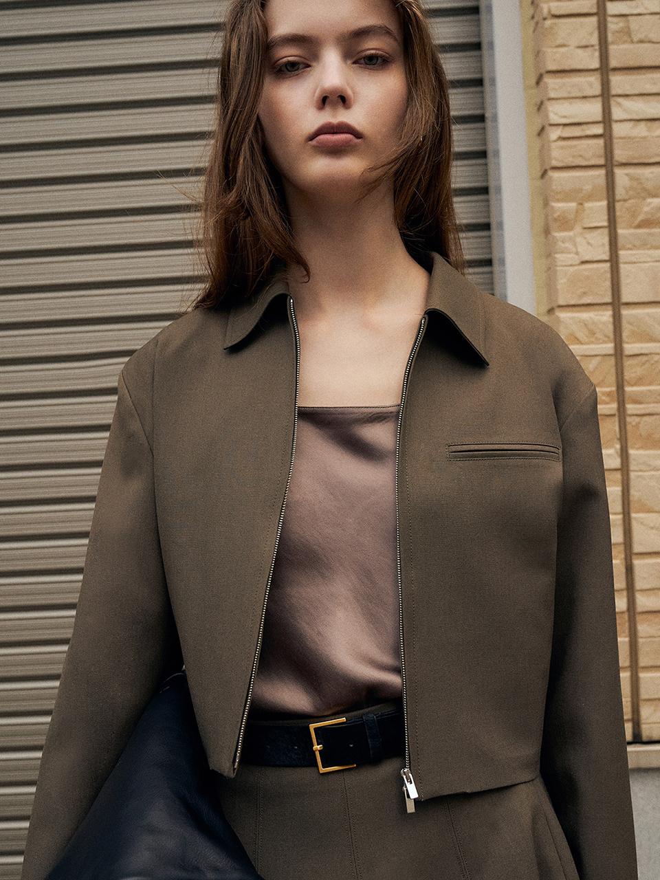 RENEJ Bomber Crop Jacket