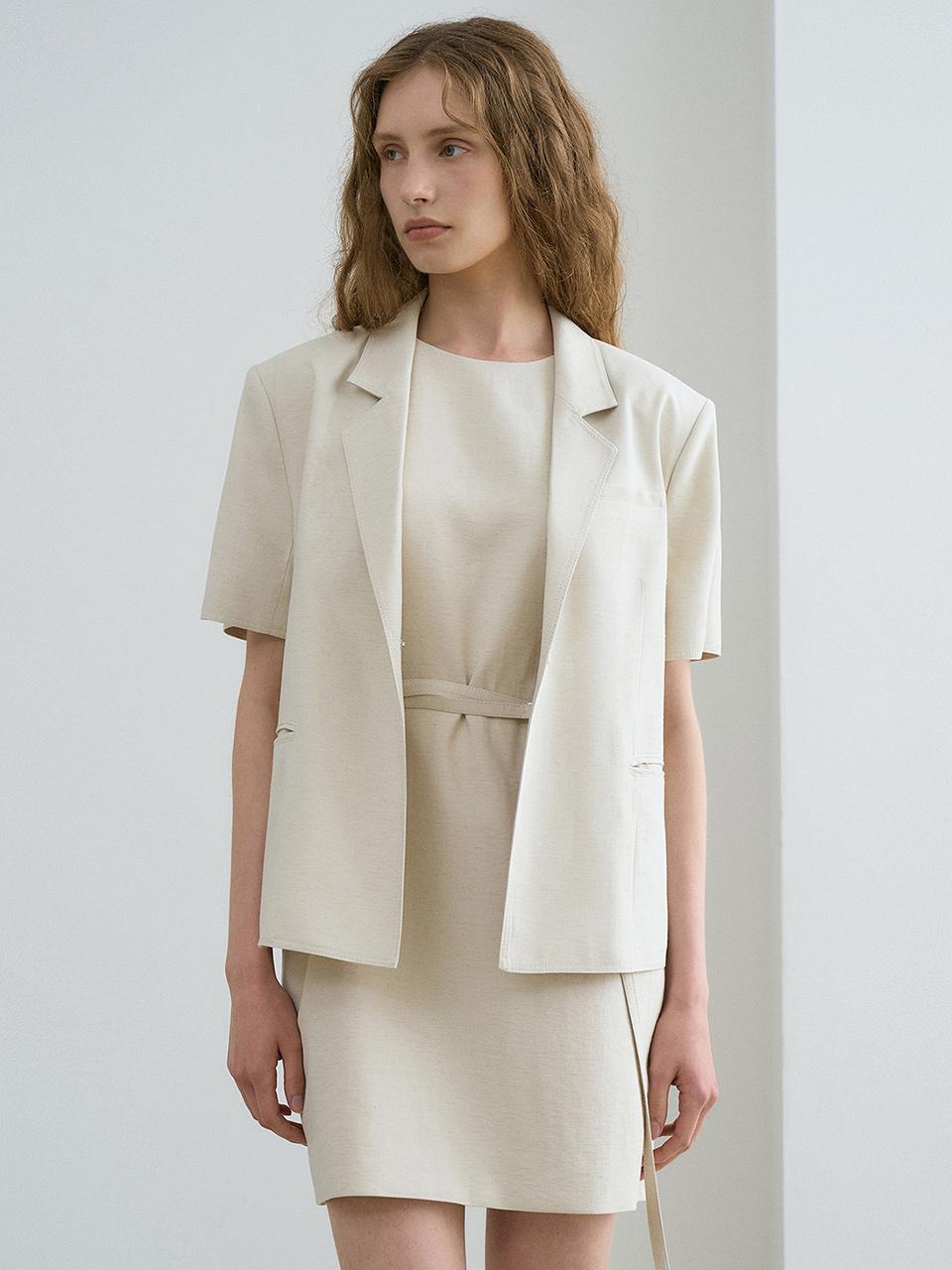 RENEJ Classic Linen Half Jacket