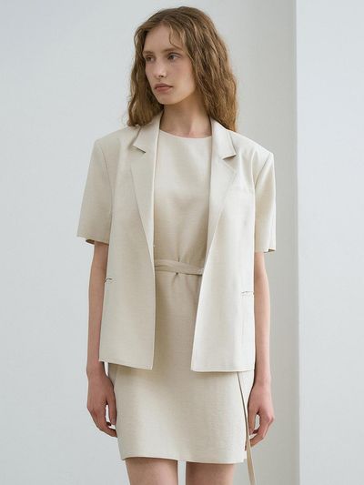 RENEJ Classic Linen Half Jacket