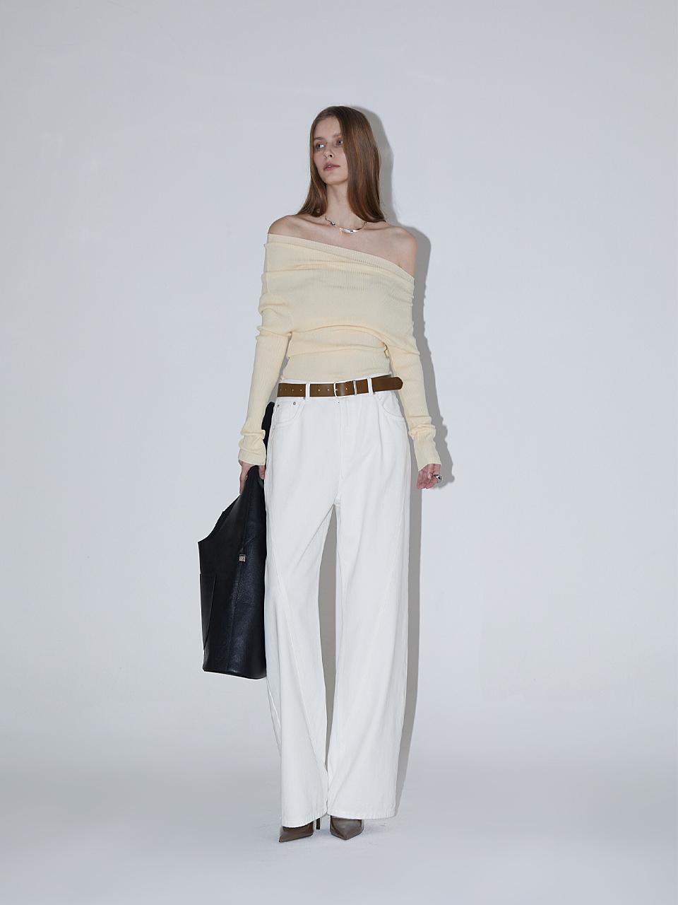 RENEJ Curve Denim Wide Pants