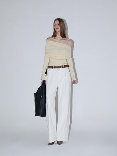 RENEJ Curve Denim Wide Pants