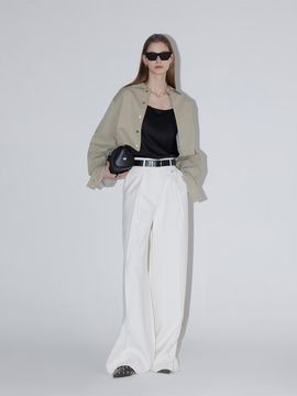RENEJ Dean Pintuck Wide Pants [IVORY]