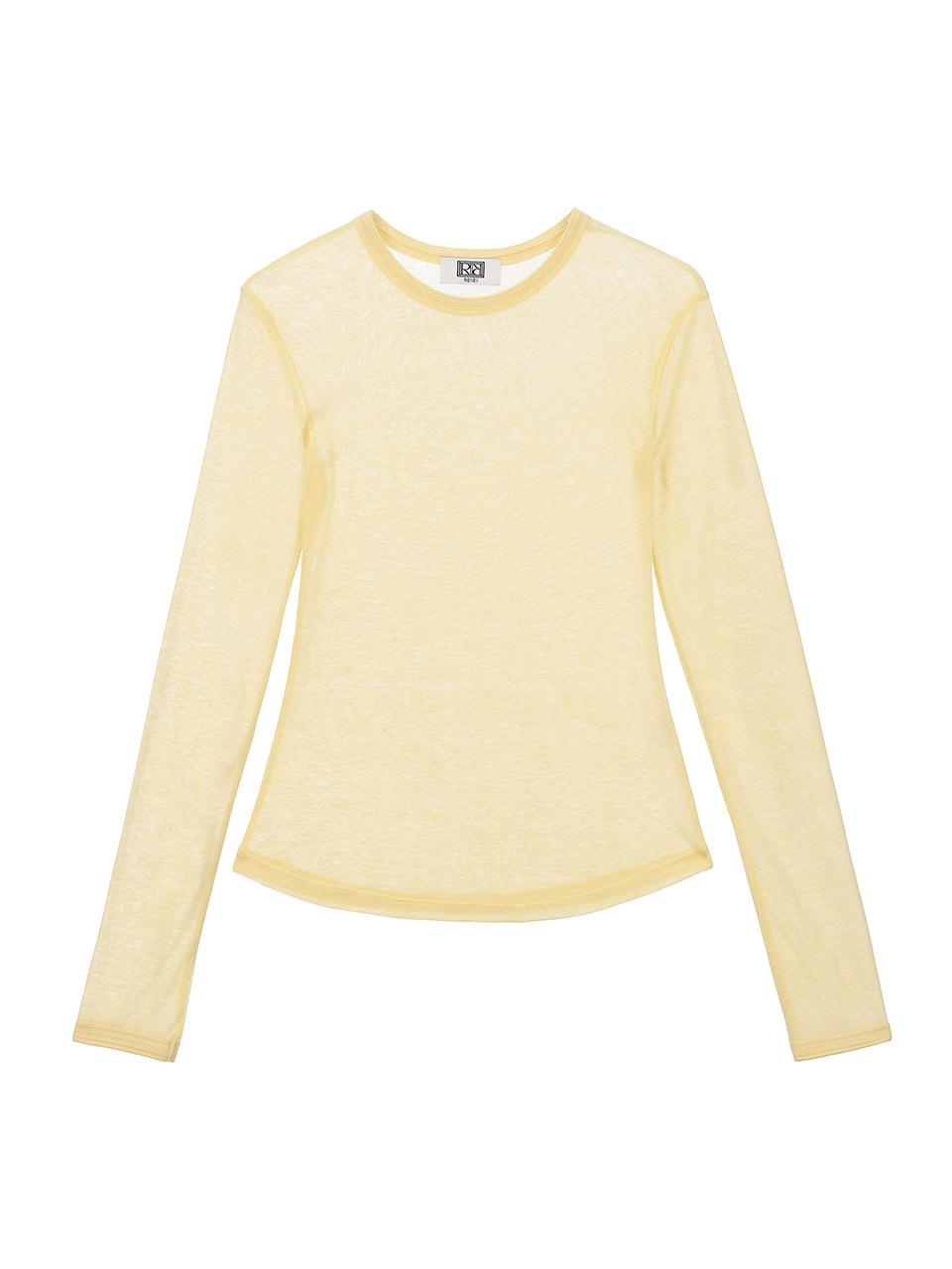 RENEJ Double-line Slim Wool Polyester T-shirt