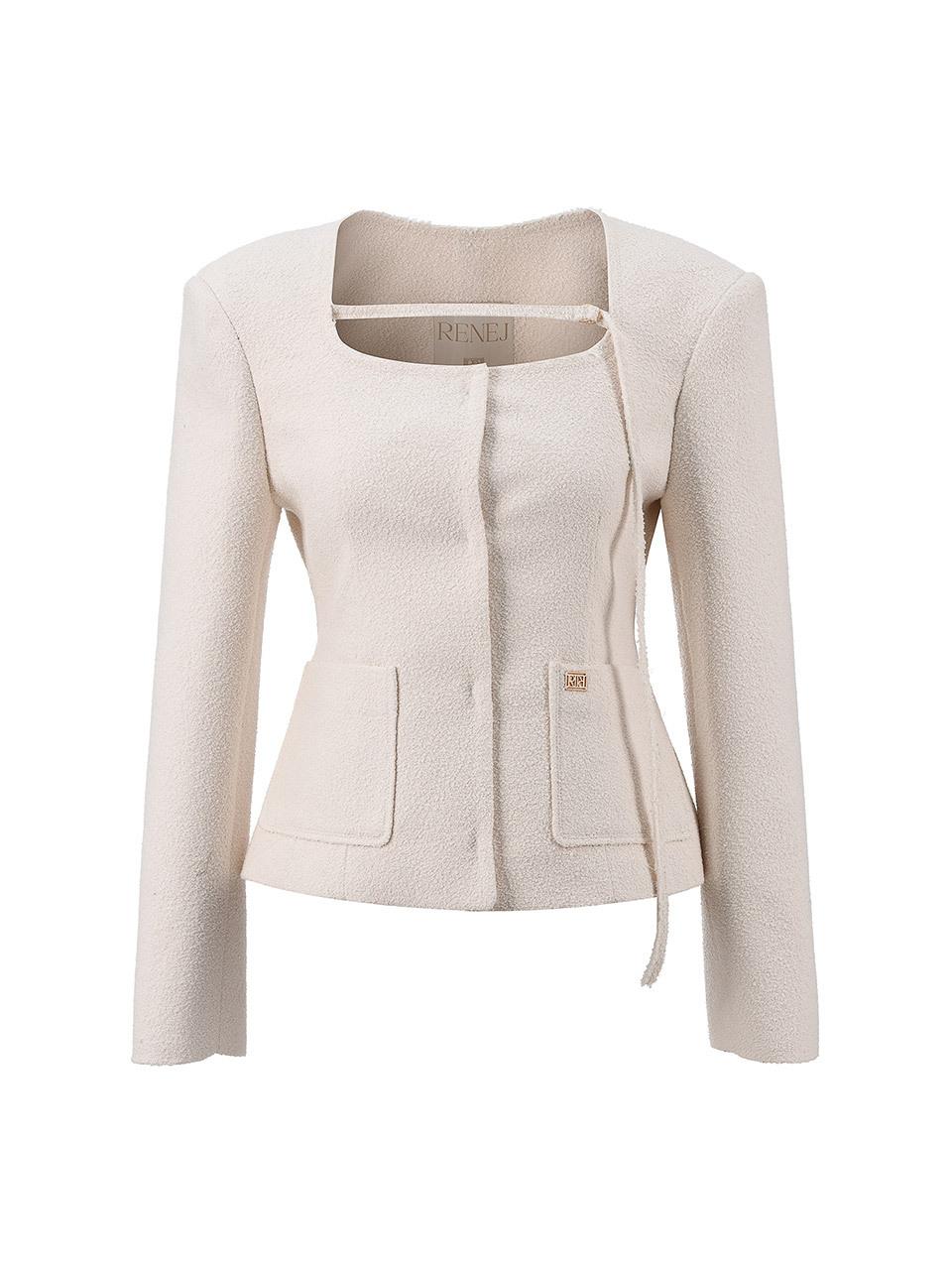RENEJ Euro Square Tweed Straight Jacket
