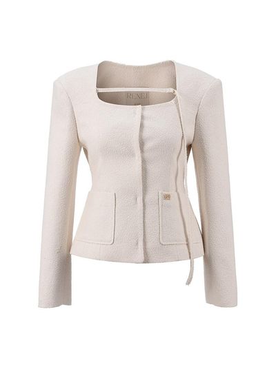RENEJ Euro Square Tweed Straight Jacket