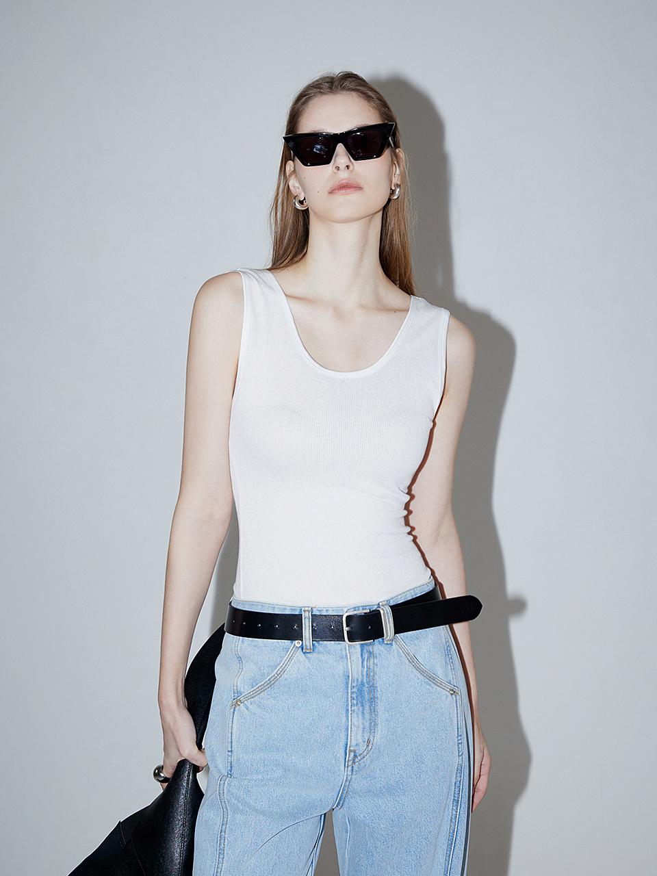 RENEJ Rining Sleeveless Tank [IVORY]