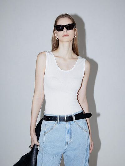 RENEJ Rining Sleeveless Tank [IVORY]