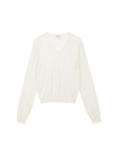 RENEJ Simple V-neck Knit Sweater