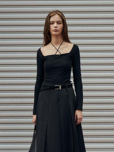 RENEJ Square Neck Long T - Shirts