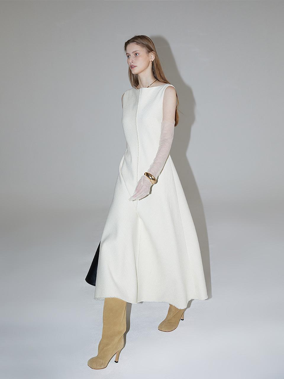 RENEJ Tweed Long Dress