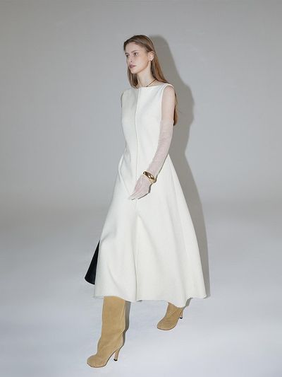 RENEJ Tweed Long Dress