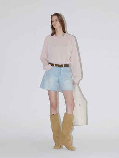 RENEJ Washing Denim Short Shorts
