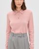 Renggli Renggli Cashmere Long Sleeve Polo Rose Quartz - 2