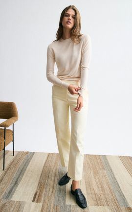 RENGGLI RENGGLI Cotton Twill Tailored Trouser