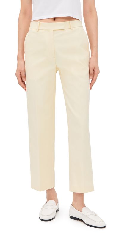 Renggli Renggli Cotton Twill Tailored Trousers Buttercream
