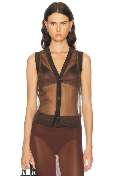 RENGGLI RENGGLI Sheer Knit Vest