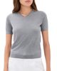 Renggli Renggli Silk Cashmere Blend Knit Tee Pebble - 1