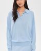 Renggli Renggli Silk Cashmere Boxy Long Sleeve Polo Azure - 2