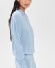 Renggli Renggli Silk Cashmere Boxy Long Sleeve Polo Azure - 4