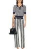 RENGGLI RENGGLI Silk Cashmere Stripe Knit Polo Top - 4